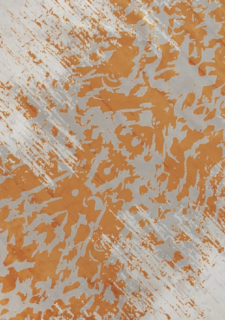 A close up of the orange and white background